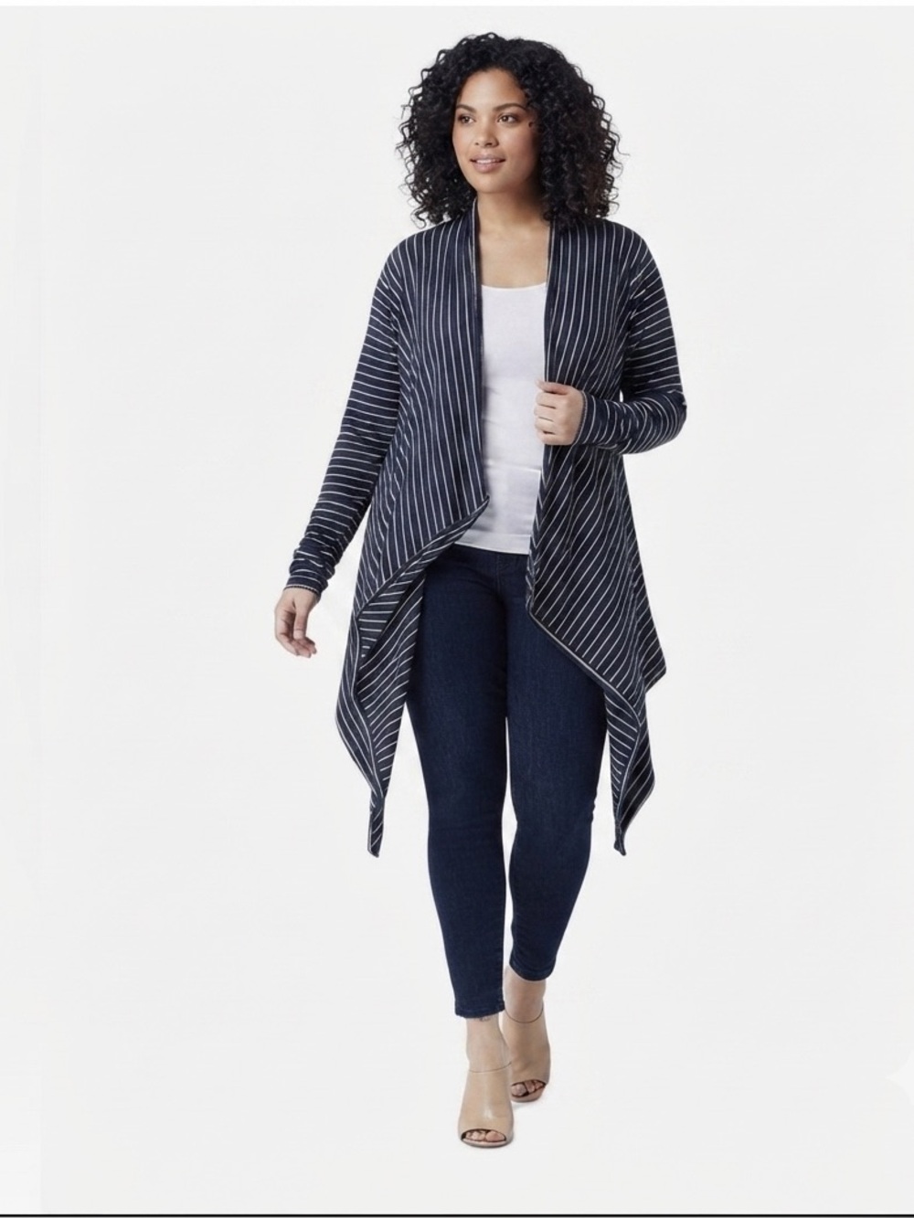 Gibson Look Navigator Convertible Stripe Cardigan